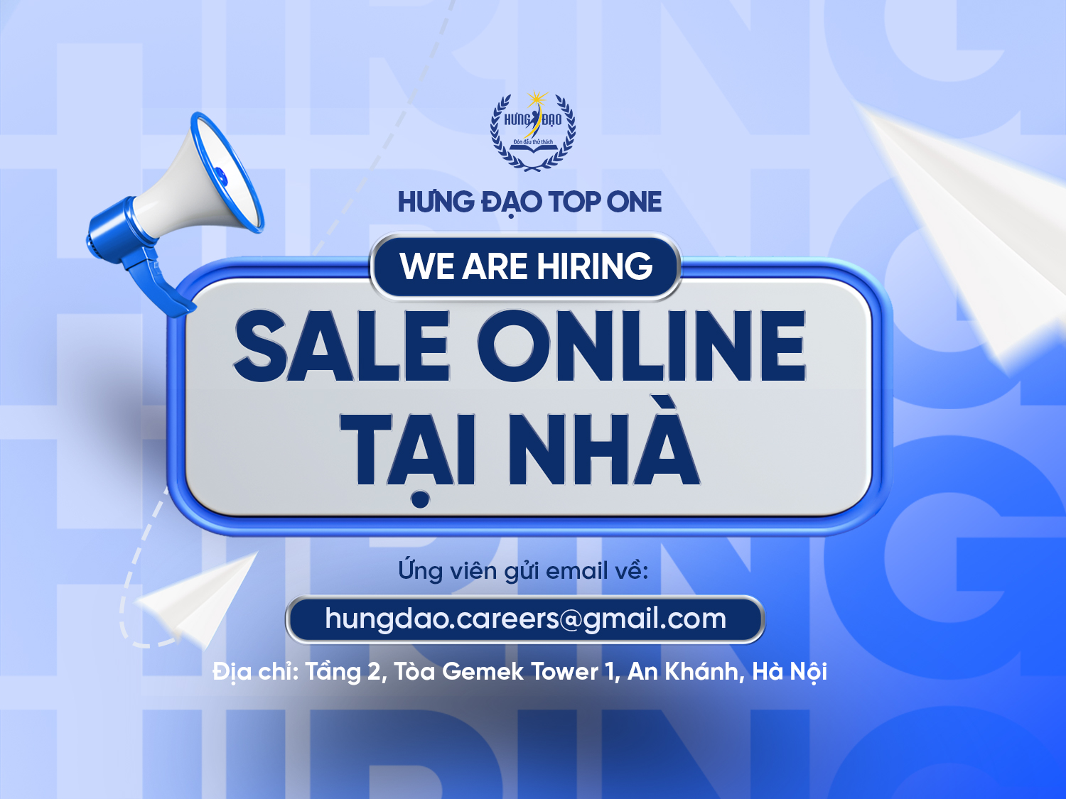 SALE ONLINE TẠI NHÀ